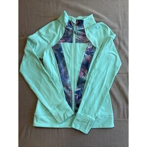 Ivivva By Lululemon Perfect Your Practice Jacket Full Zip Blue Girls Size 14